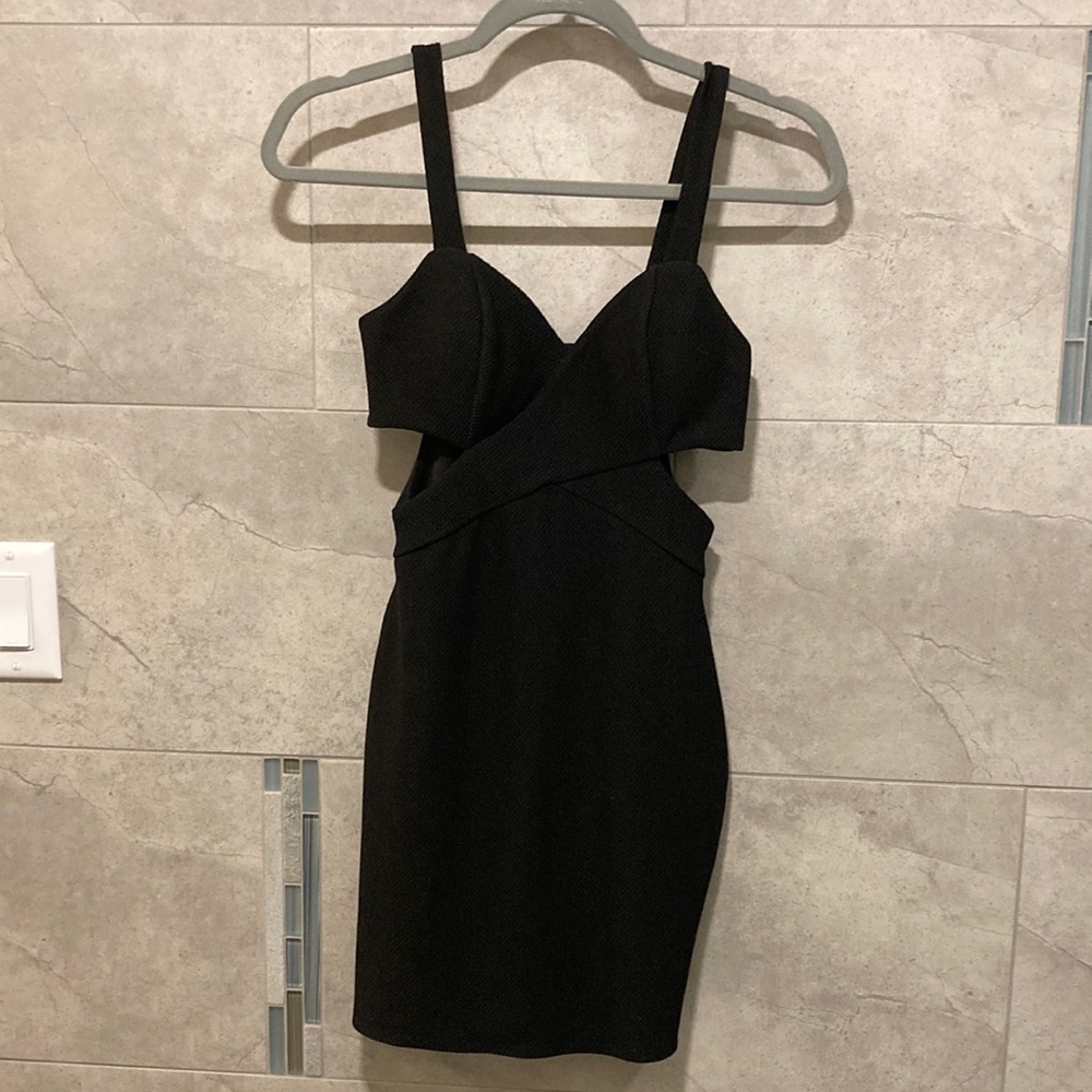 Women’s black cocktail dress